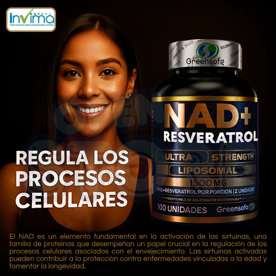 NAD + RESVERATROL x3 con INVIMA