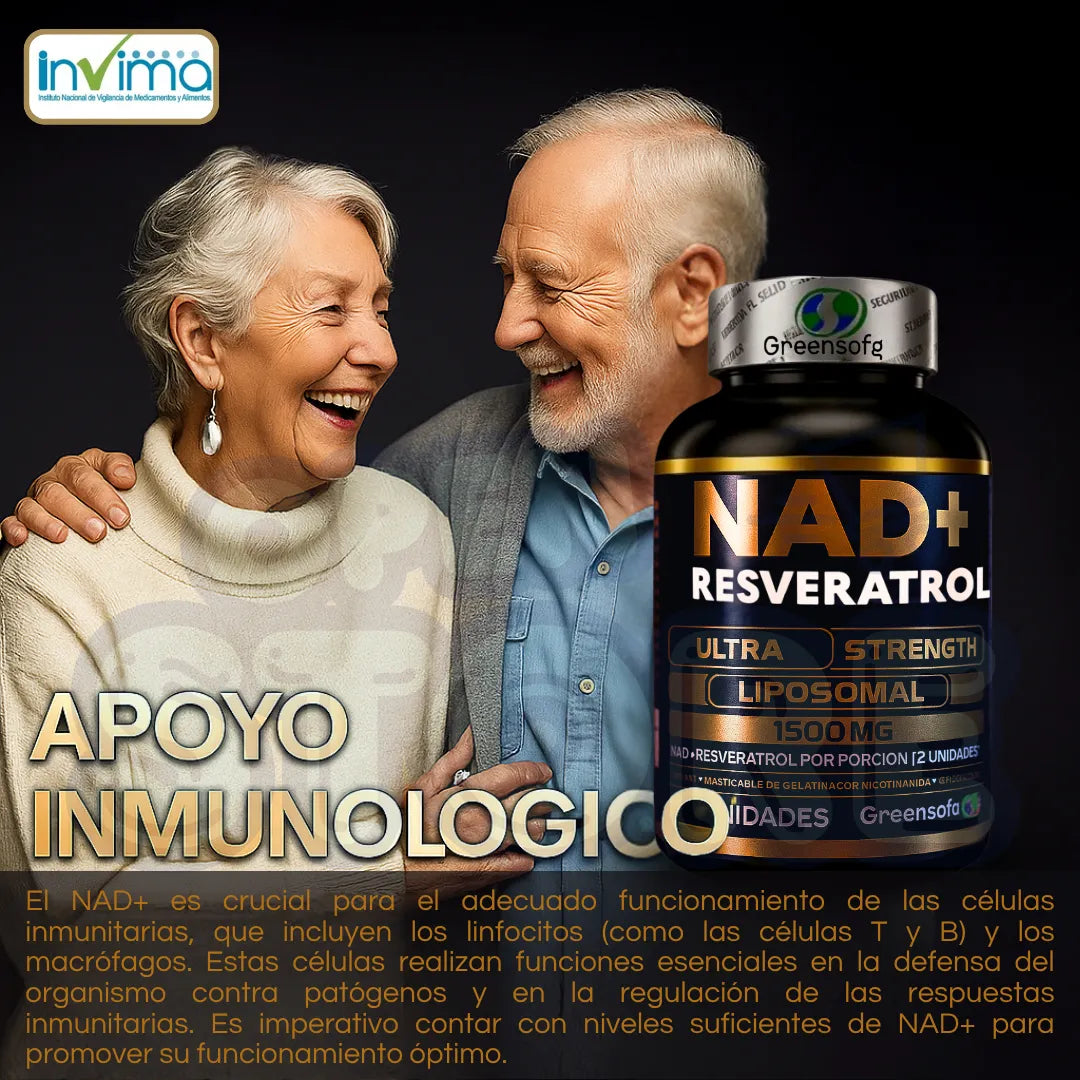 NAD + RESVERATROL x3 con INVIMA
