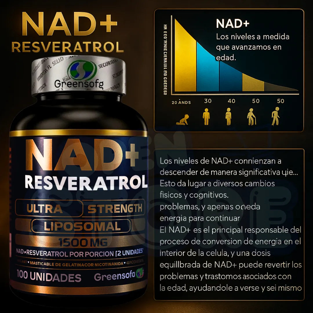 NAD + RESVERATROL x3 con INVIMA