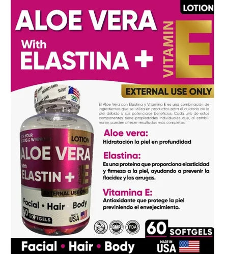 Aloe Vera + Elastina Facial x 60
