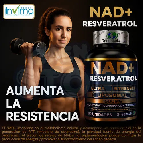 NAD + RESVERATROL x3 con INVIMA