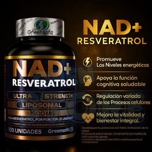NAD + RESVERATROL x3 con INVIMA
