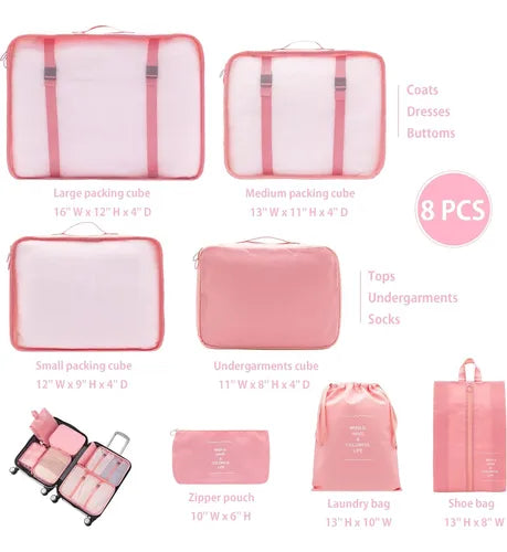 Set de Bolsas Viajeras x 8 Piezas 🇨🇴